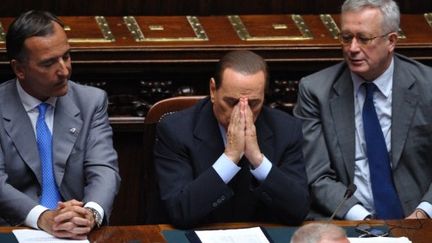 Berlusconi lors d'une session parlementaire em mars 2011 (Xinhua Motimex)