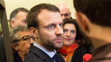  (Emmanuel Macron, ministre de l'Economie, à, Beaugrenelle à Paris le 6 janvier 2016 © Maxppp)