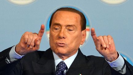 Silvio Berlusconi le 25 janvier 2013 &agrave; Rome (Italie).&nbsp; (VINCENZO PINTO / AFP)