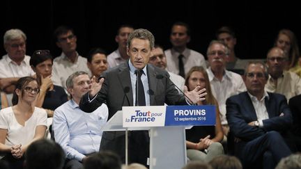 Nicolas Sarkozy,&nbsp;aujourd'hui&nbsp;candidat&nbsp;à la primaire de la droite,&nbsp;s'est lancé dans&nbsp;une campagne musclée (AFP/THOMAS SAMSON)