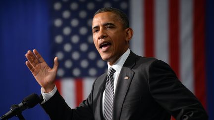 Barack Obama en meeting, le 12 mai 2012, &agrave; Baltimore (Maryland). (JEWEL SAMAD / AFP)