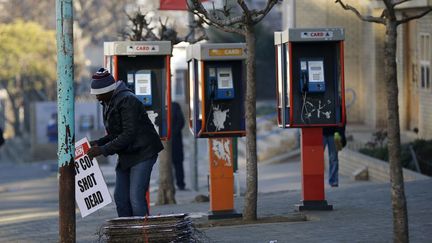 Cabines téléphoniques publiques à Maseru, capitale du Lesotho (Siphiwe Sibeko/ reuters)