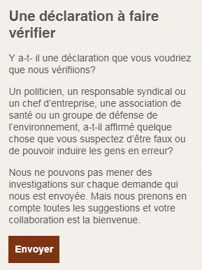 Formulaire en ligne pour la demande d'une vérification  (Capture d&#039;écran )