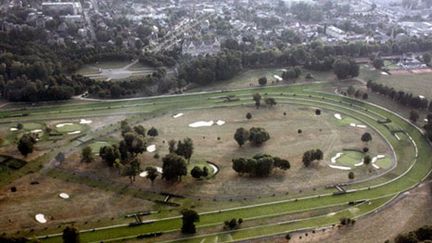 Vue aérienne de l'hippodrome de Compiègne (AFP/JULIEN BARBARE)