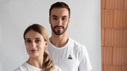 Gabriella Papadakis&nbsp;et Guillaume Cizeron&nbsp;se sont livrés à l'exercice du portrait chinois dans Tout Le Sport (GEOFFROY VAN DER HASSELT / AFP)