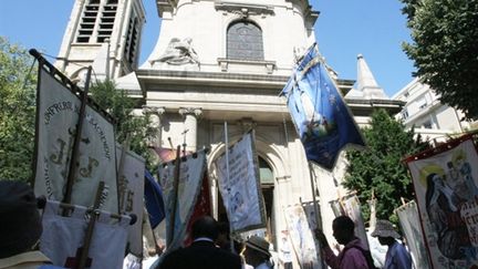 L'église traditionaliste Saint-Nicolas-du-Chardonnet dans sle Ve arrondissement de Paris (AFP/PIERRE VERDY)