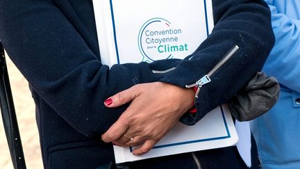 Une participante à la Convention citoyenne pour le climat, à l'Élysée, le 14 octobre 2020. (MAXPPP)