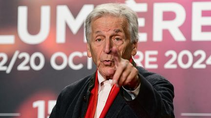 Le réalisateur Costa Gavras au festival Lumière de Lyon, le 12 octobre 2024 (ROMAIN DOUCELIN / NURPHOTO)