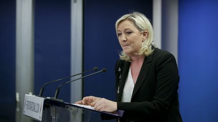 &nbsp; (Marine Le Pen le 22 mars à Paris. © Maxppp)