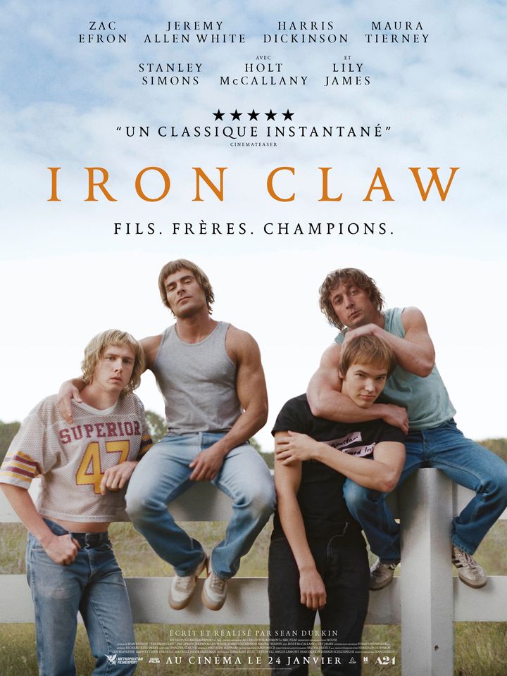 Affiche du film "Iron Claw" de Sean Durkin, sortie le 24 janvier 2024. (METROPOLITAN FILMEXPORT)