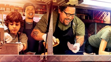 Emjay Anthony, John Leguizamo, Jon Favreau et Sofia Vergara dans "Chef".
 (DR)