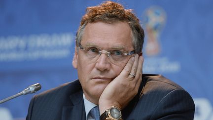 L'ancien numéro 2 de la Fifa, le Français Jérôme Valcke, le 24 juillet 2015 à Saint-Pétersbourg (Russie). (ALEXEI DANICHEV / RIA NOVOSTI / AFP)