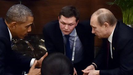 Le tête à tête d'une demi-heure entre Barack Obama et Vladimir Poutine le 15 novembre 2015, en marge du G20 à Antalya, n'avait pas permis d'aboutir à un accord sur l'avenir de Bachar al-Assad. (AFP PHOTO / RIA NOVOSTI / RUSSIAN PRESIDENTIAL PRESS OFFICE)