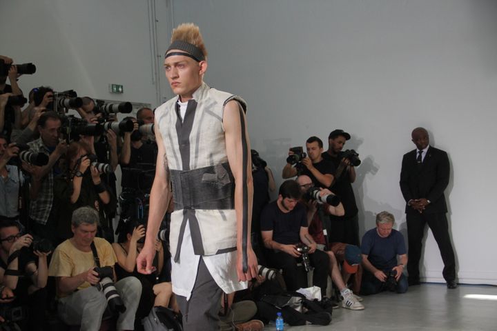 Boris Bidjan Saberi Prêt-à-porter masculin printemps-été 2017, à Paris.
 (Geoffrey Priol)