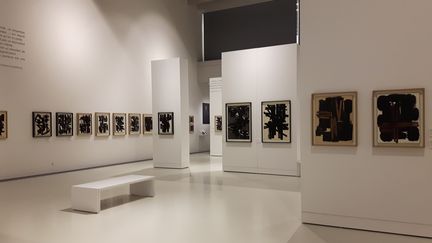 "Pierre Soulages, oeuvres sur papier", une exposition à voir au musée Soulages de Rodez jusqu’au 31 mars. (ANNE CHÉPEAU / FRANCEINFO)