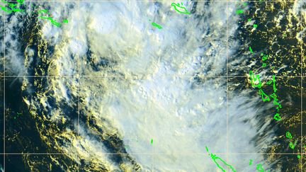 Image satellite d'une dépression tropicale au-dessus du Pacifique, fournie par Météo France le 11 décembre 2021. (METEO FRANCE)