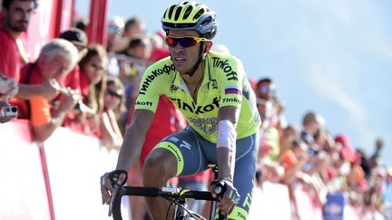 Alberto Contador, encore sous le maillot de la Tinkoff avant de rejoindre Trek la saison prochaine (JOSE JORDAN / AFP)