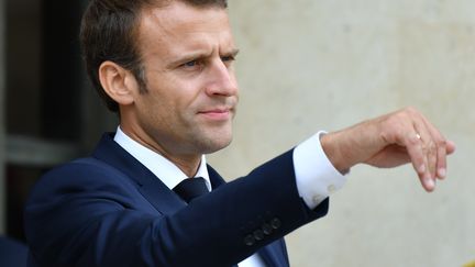 Le président français Emmanuel Macron à l'Elysée (Paris) le 20 juillet 2018. (MUSTAFA YALCIN / ANADOLU AGENCY)