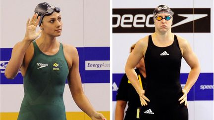 Deux des leaders de la natation australienne, Stéphane Rice (à gauche) et Jessicah Schipper (à droite)