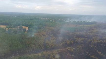 Incendies en Gironde : le feu toujours pas fixé, mais moins menaçant