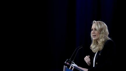 L'ancienne députée du Rassemblement national, Marion Maréchal, lors de&nbsp;la Conservative Political Action Conference&nbsp;à Oxon Hill, dans le Maryland (Etats-Unis), le 22 février 2018.&nbsp; (JIM WATSON / AFP)