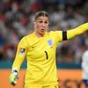 La gardienne anglaise Mary Earps lors de la rencontre face au Danemark à la Coupe du monde, le 28 juillet 2023. (FRANCK FIFE / AFP)