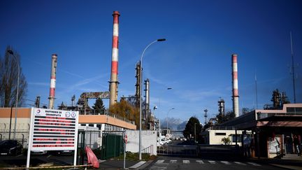 La raffinerie Total de Grandpuits (Seine-et-Marne) le 6 janvier 2020 (MARTIN BUREAU / AFP)