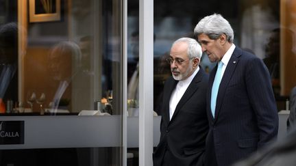  (John Kerry et Mohammad Zarif ont discuté, mercredi, au sujet du nucléaire iranien, pendant près de cinq heures © MAXPPP)