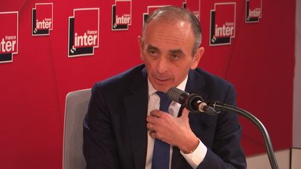 Éric Zemmour sur France Inter le 16 décembre 2021. (FRANCEINTER / RADIOFRANCE)