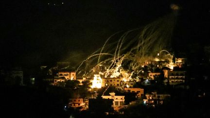 Des frappes israéliennes visent la ville de Khiam, dans le sud du Liban, le 31 octobre 2024. (AFP)