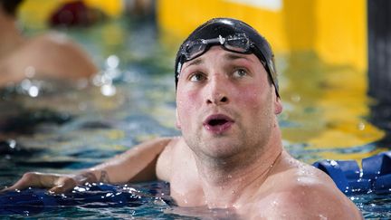 William Meynard remporte la finale du 100 m&egrave;tres nage libre lors des championnats de France, &agrave; Rennes (Ile-et-Vilaine), le 12 avril 2013. (DAMIEN MEYER / AFP)