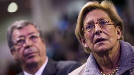 Patrick et Isabelle Balkany à Rueil-Malmaison (Hauts-de-Seine), le 3 décembre 2015. (LIONEL BONAVENTURE / AFP)