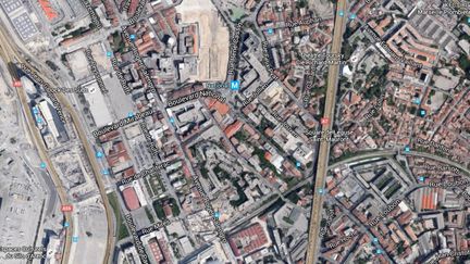 Un&nbsp;homme a été abattu près de la station de métro National, sur le boulevard du même nom, à Marseille (Bouches-du-Rhône), le 12 mai 2016. (GOOGLE MAPS)