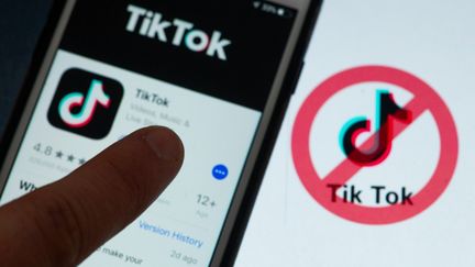 Un utilisateur ouvre l'application TikTok le 23 janvier 20201 à L'Aquila, en Italie. (LORENZO DI COLA / NURPHOTO / AFP)