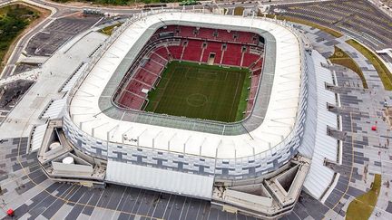 Mission accomplie pour ce stade qui était encore en travaux au début de la Coupe des Confédérations.  46.000 spectateurs y sont attendus. (AFP/ANA ARAUJO)