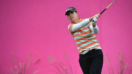 Karine Icher à Taïwan sur le LPGA (FFGOLF via Twitter)