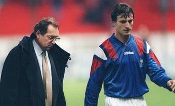 Gérard Houllier et David Ginola.