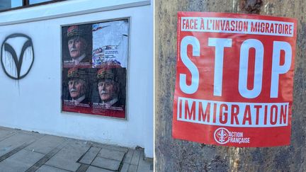 Des affiches la gloire du Maréchal Pétain et de la milice française ont été découvertes lundi 25 mars sur le campus de l'Université Savoie Mont Blanc à Chambéry. (Communiqué de presse EELV)