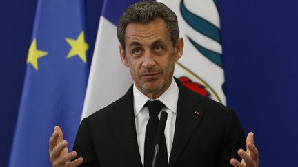 L'ancien pr&eacute;sident de la R&eacute;publique Nicolas Sarkozy &agrave; Nice (Alpes-Maritimes), le 10 mars 2014. (VALERY HACHE / AFP)