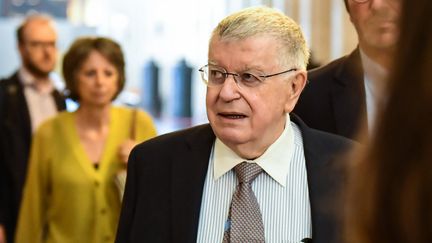 Didier Lombard au tribunal de Paris, le 11 mai 2022.&nbsp; (BERTRAND GUAY / AFP)