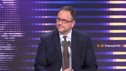 Le ministre de Santé, Aurélien Rousseau, sur franceinfo, le 28 septembre 2023. (FRANCEINFO / RADIOFRANCE)