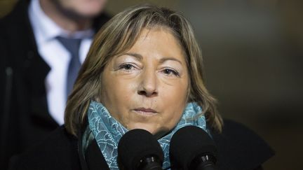 Natacha Bouchart maire (Les Républiains) de Calais à l'Elysée, à Paris, le 4 mars 2016. (GEOFFROY VAN DER HASSELT / AFP)