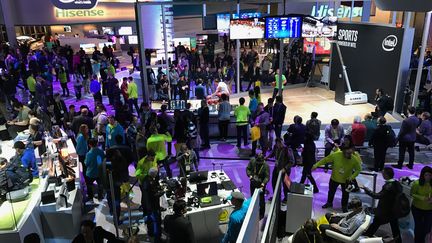 Vue du stand Intel au CES 2017.&nbsp; (JEROME COLOMBAIN / RADIO FRANCE)