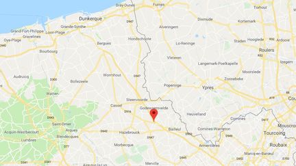 Un accident de la route a eu lieu sur l'A25 à hauteur de Flêtre, dans le Nord, mercredi 18 avril 2018 vers 10h30. (GOOGLE MAPS)