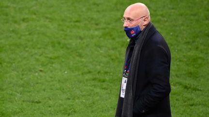 Bernard Laporte, président de la fédération française de rugby, le 21 Octobre 2021 au Stade de France (FRANCK FIFE / AFP)