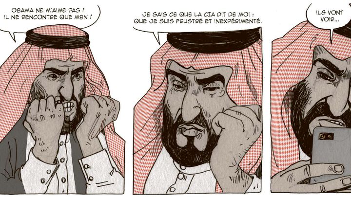 Extrait du roman graphique "MBS : l'enfant terrible d'Arabie saoudite". (Les Escales)