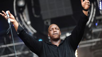 Le rappeur fran&ccedil;ais Oxmo Puccino aux Solidays, le 27 juin 2010 &agrave; Paris.&nbsp; (JULIEN MUGUET / MAXPPP)