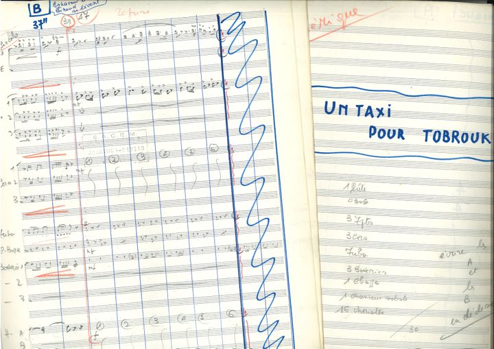 "Un Taxi pour Tobrouk" (1961), film réalisé par Denys de la Patellière. Estimation : 1000 / 1500 euros (v1) (Xavier Defaix)