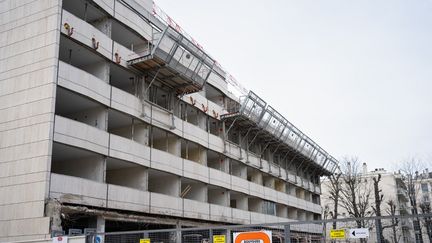 Un chantier à Neuilly sur Seine (Hauts-de-Seine), le 28 janvier 2024. (LAURE BOYER / HANS LUCAS / AFP)