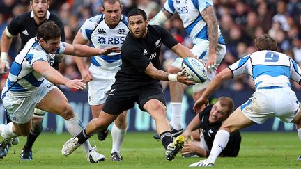 Piri Weepu en action avec les All Blacks (IAN MACNICOL / AFP)